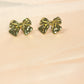 Dainty High-Shine Gold Bow Earrings - Hypoallergenic & Tarnish-Free