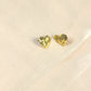 Textured Molten Heart Stud Earrings
