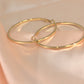 Ultra-Sleek Mirror Finish Golden Hoops