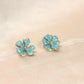 White Flower Stud Earrings – Elegant Feminine Jewelry