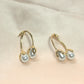 Pearl Bloom Bud Drop Earrings – Gold-Finished Botanical Studs