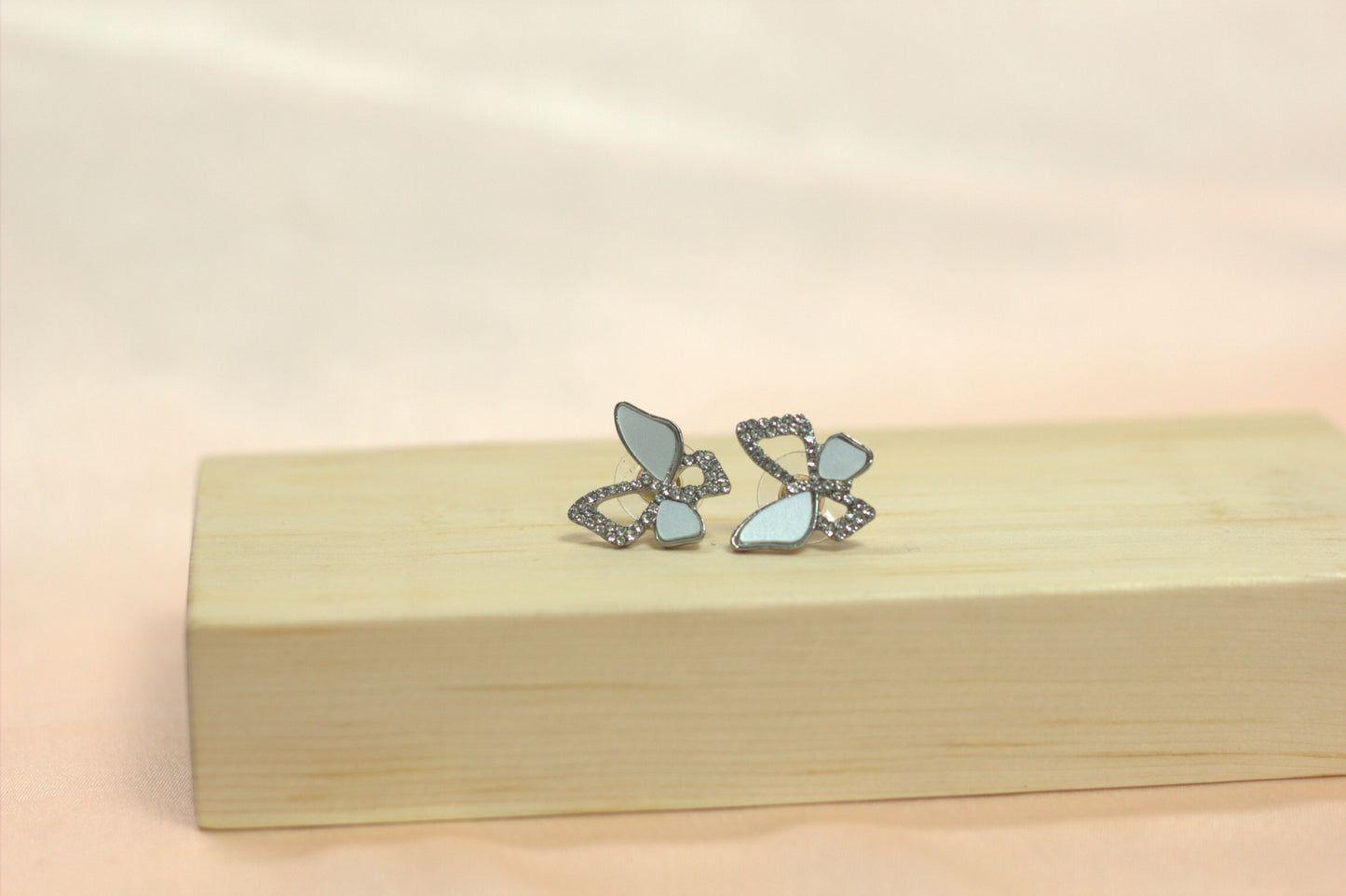 Ethereal Butterfly Wing Earrings – Sparkling Statement Studs