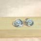 Silver Pearl-Effect Stud Earrings – Classic Elegant Jewelry- Stainless Steel