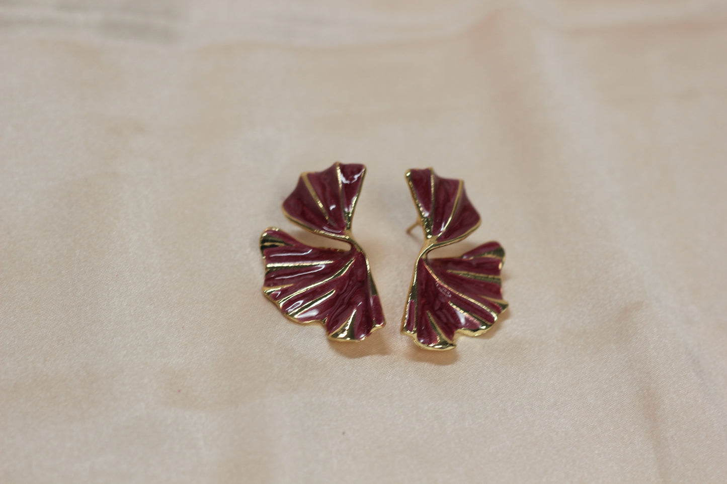 Golden Yellow Leaf Statement Earrings – Bold & Elegant Jewelry- Stainless Steel