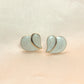 Vintage Cream Enamel Wing Studs – Gold-Trimmed Statement Earrings