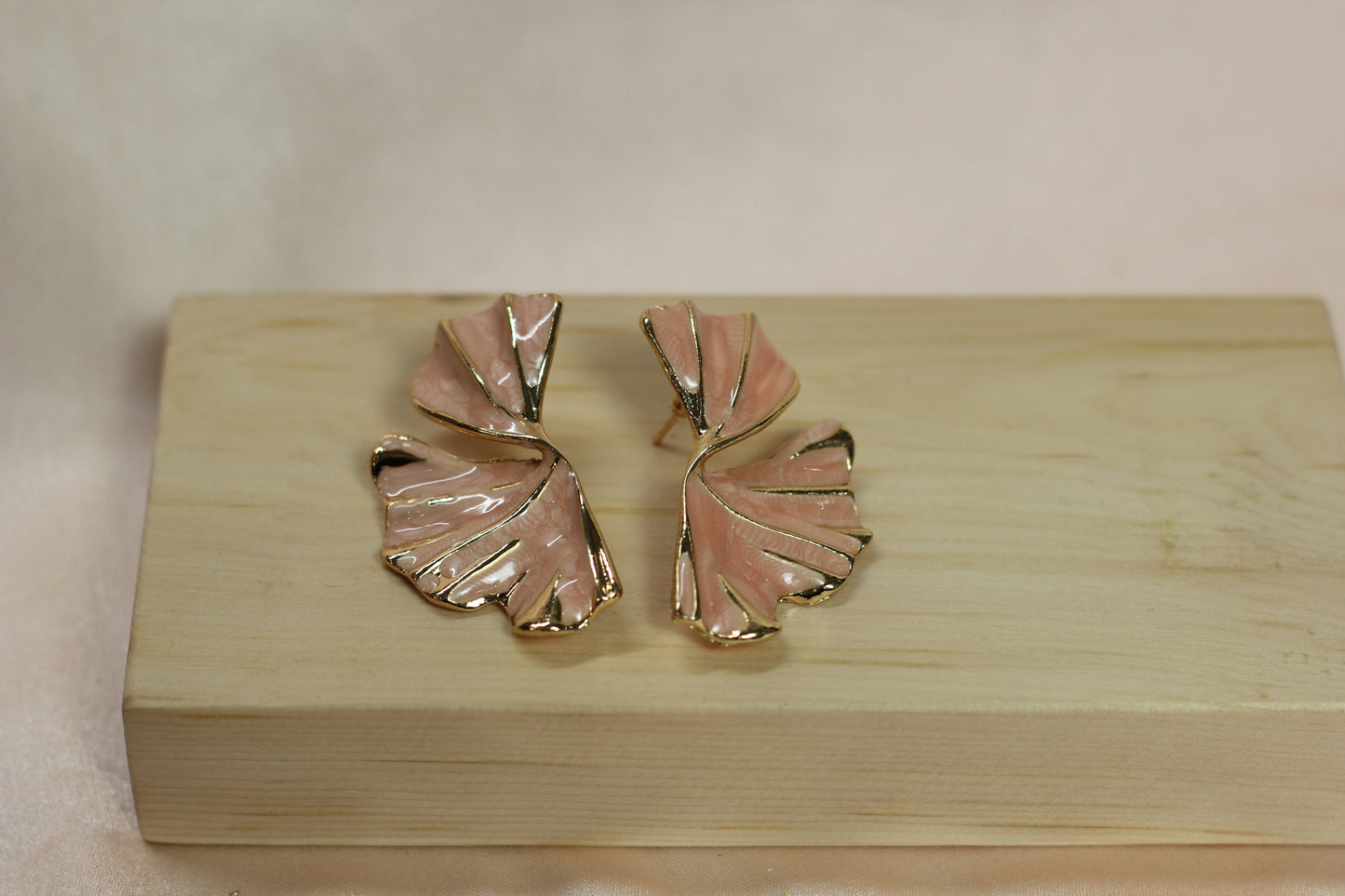 Golden Yellow Leaf Statement Earrings – Bold & Elegant Jewelry- Stainless Steel