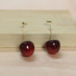 Cute Cherry Drop Earrings – Glossy Red Statement Dangles