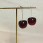 Cute Cherry Drop Earrings – Glossy Red Statement Dangles