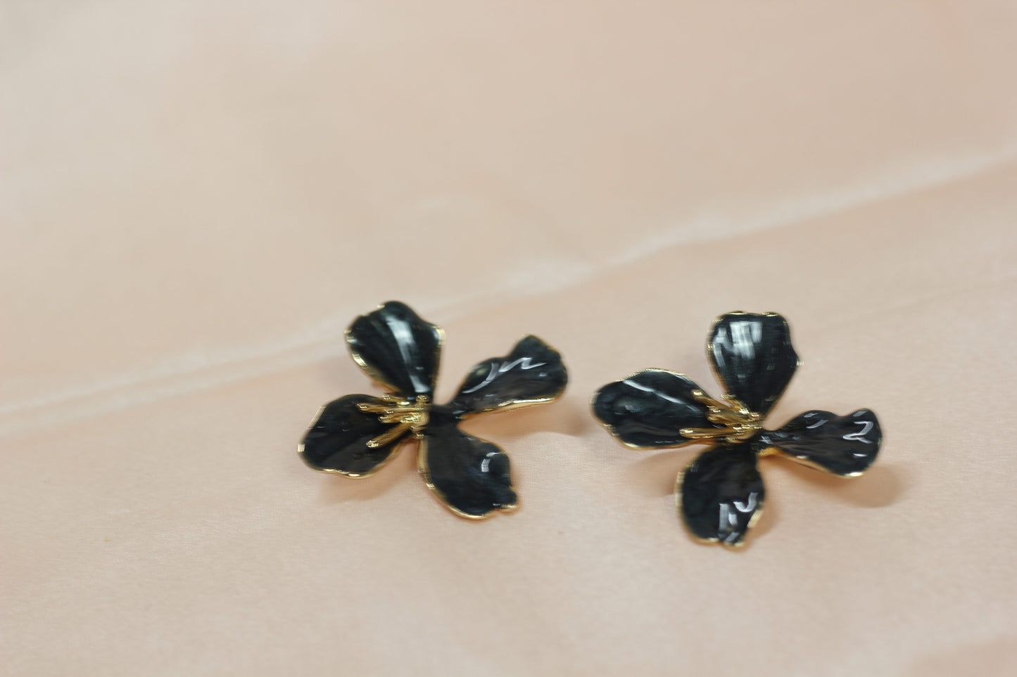 Floral Statement Earrings – Gloss Finish Designer Petal Earrings