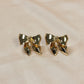 Chic Gold Bow Stud Earrings – Elegant Statement Knots