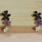 Pastel Floral Drop Earrings – Multicolor Layered Flower Statement Earrings