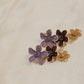 Pastel Floral Drop Earrings – Multicolor Layered Flower Statement Earrings