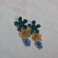 Pastel Floral Drop Earrings – Multicolor Layered Flower Statement Earrings