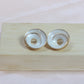 Wine Red Spiral Statement Earrings – Gloss Finish Modern Designer Studs