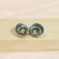 Wine Red Spiral Statement Earrings – Gloss Finish Modern Designer Studs