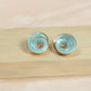 Wine Red Spiral Statement Earrings – Gloss Finish Modern Designer Studs