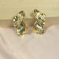 Gold Leaf Statement Earrings – Sculpted Petal Luxe Design