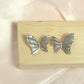 Butterfly Statement Earrings – Gold Outline Enamel Design- Stainless Steel