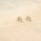 Floral Pearl Drop Earrings – Gold & Ivory Elegant Design