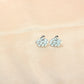 Elegant White Leaf Cluster Stud Earrings – Minimalist Chic Jewelry