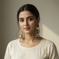 Antique Gold Multicolor Stone Jhumka Earrings- Stainless Steel
