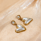 Elegant Heart Pearl Drop Earrings – Gold-Tone Statement Jewelry