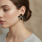 Floral Statement Earrings – Gloss Finish Designer Petal Earrings