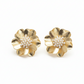 Textured Gilded Bloom Earrings- Stainless Steel