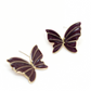 Butterfly Statement Earrings – Gold Outline Enamel Design- Stainless Steel