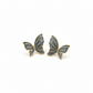 Butterfly Statement Earrings – Gold Outline Enamel Design- Stainless Steel