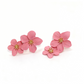 Midnight Bloom Floral Statement Earrings – Matte Black & Gold Finish