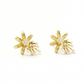 Floral Pearl Drop Earrings – Gold & Ivory Elegant Design