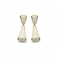 Elegant Drop Pearl Earrings – Ivory & Gold Statement Design