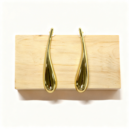 Sleek Gold Spike Statement Earrings – Modern Minimalist Jewelry