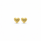 Textured Molten Heart Stud Earrings