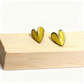 Yellow Sculptural Heart Studs