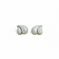 Vintage Cream Enamel Wing Studs – Gold-Trimmed Statement Earrings