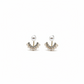 Pearl & Crystal Crescent Ear Jacket Earrings – 2-in-1 Radiant Studs