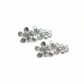 Silver Triple Bloom Climber Earrings – Textured Floral Studs- Stainless Steel
