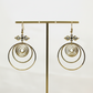 Golden Spiral Drop Earrings – Triple Circle Statement Dangles