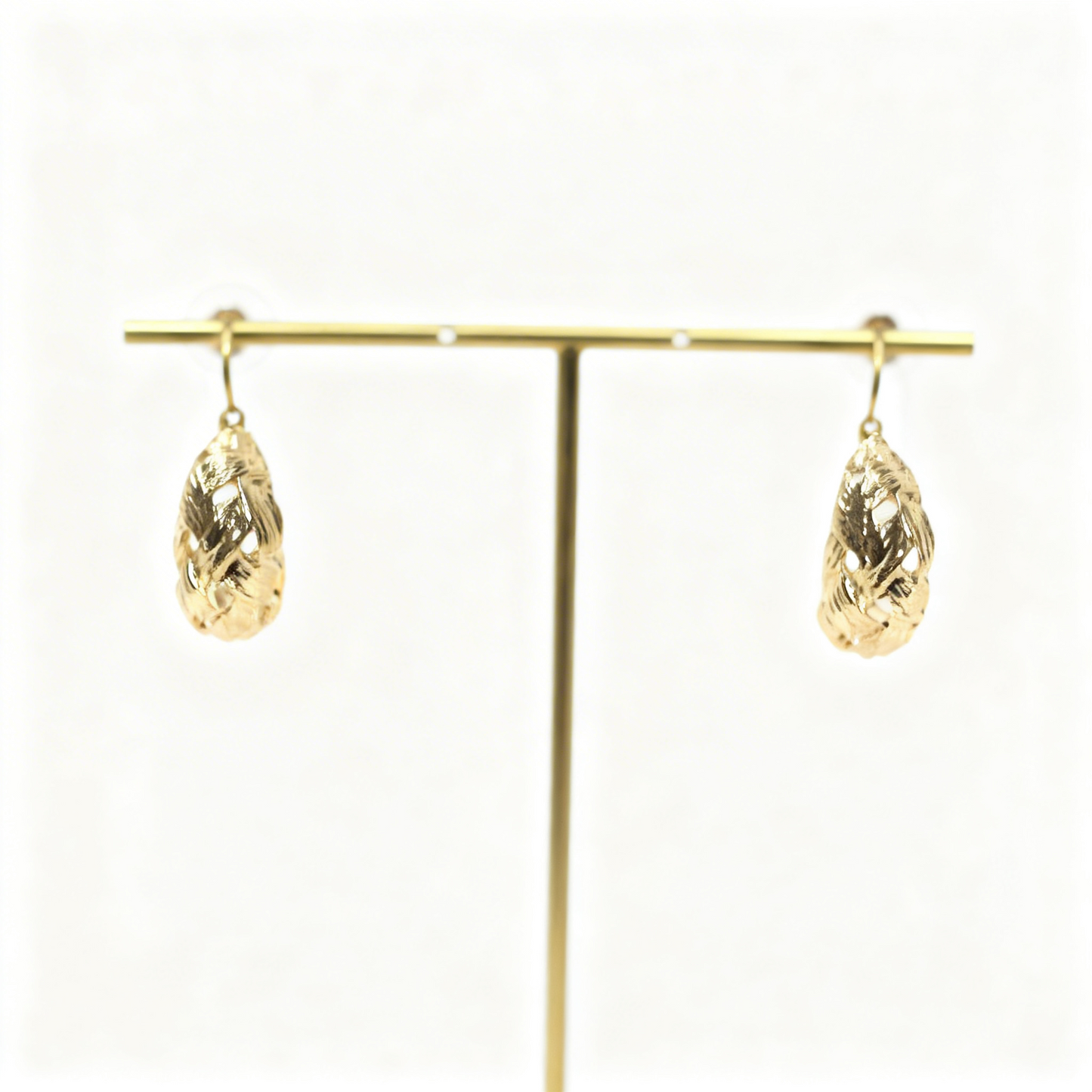 Textured Gold Hoop Stud Earrings – Chic Statement Jewelry