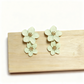 Midnight Bloom Floral Statement Earrings – Matte Black & Gold Finish