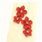 Midnight Bloom Floral Statement Earrings – Matte Black & Gold Finish