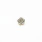 White Camellia Blossom Studs – Layered Gold & Enamel Flower Earrings