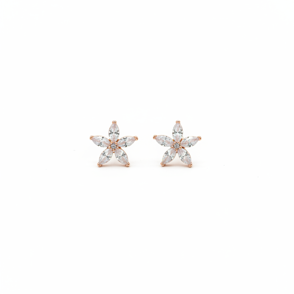 Delicate Pink Flower Stud Earrings – Feminine & Elegant Jewelry