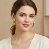 Gold Leaf Statement Earrings – Sculpted Petal Luxe Design