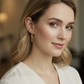 Diamond-Cut Glitter Hoops - Lightweight Metallic Statement Earrings- Stainless Steel