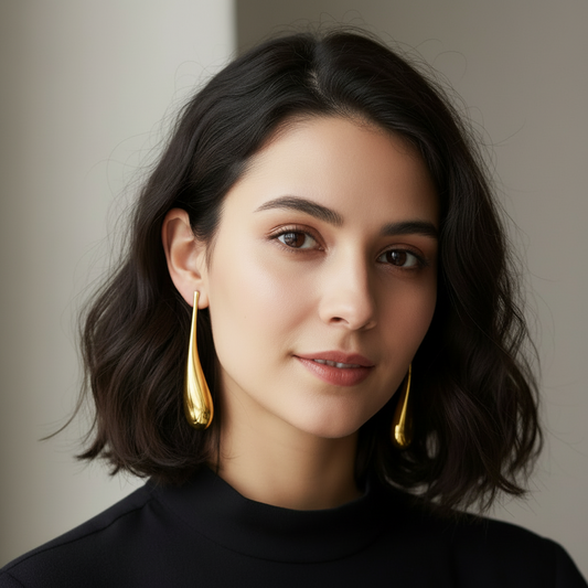 Sleek Gold Spike Statement Earrings – Modern Minimalist Jewelry