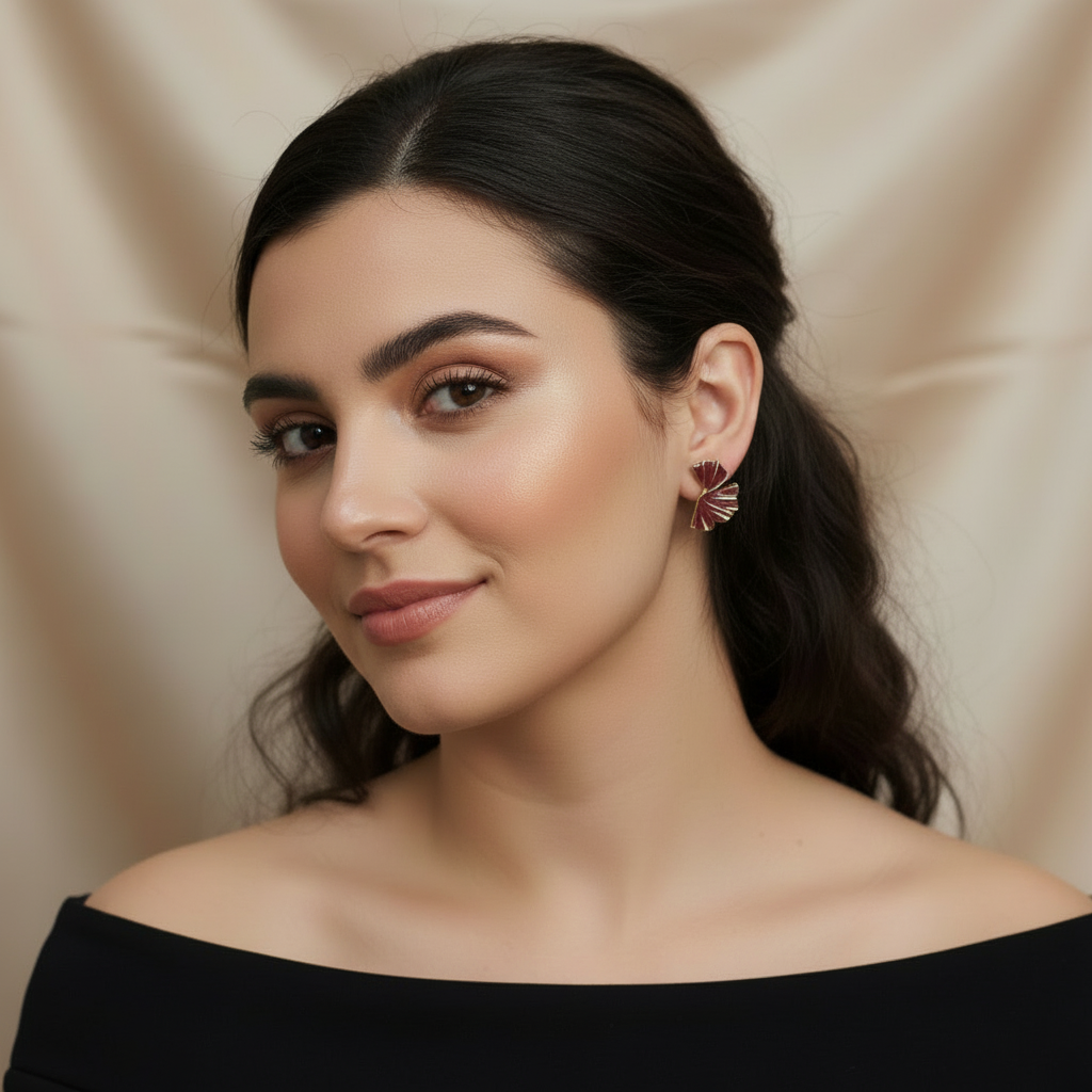 Golden Yellow Leaf Statement Earrings – Bold & Elegant Jewelry- Stainless Steel