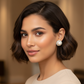 Classic Pearl Stud Earrings with Crystal Halo – Silver Finish